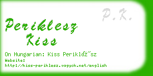 periklesz kiss business card